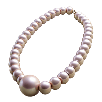 Pink Pearl Necklace on Gradient Background png