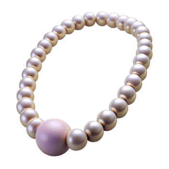 Shiny Pearl Bracelet on Gradient Background png