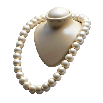 Pearl Necklace on Stand png
