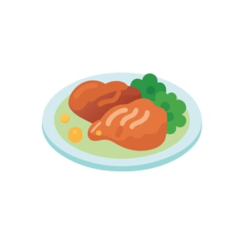 Classic Teriyaki Chicken Icon vector