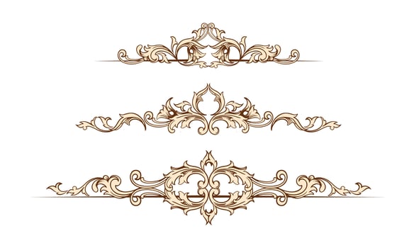Set of Vintage Decorations Elements. Flourishes Calligraphic Ornaments and Frames. Retro Style Design Collection for Invitations, Banners, Posters, Placards. vector