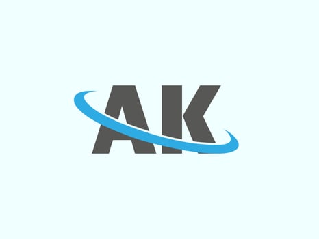 Abstract Letter AK logo Design. AK Initial Logo design Monogram for business and company.AK logo, AK letter logo design. vector
