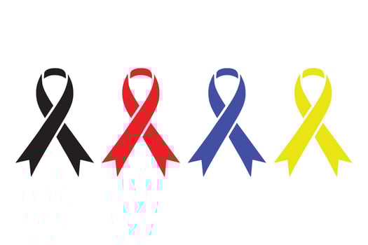 Awareness Ribbons silhouette illustration Design vector