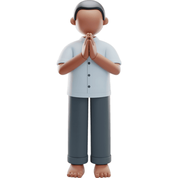 A man praying with his hands folded png