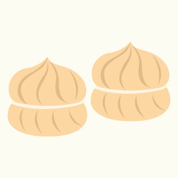 choux pastry or kue sus, a traditional snack from Indonesia vector