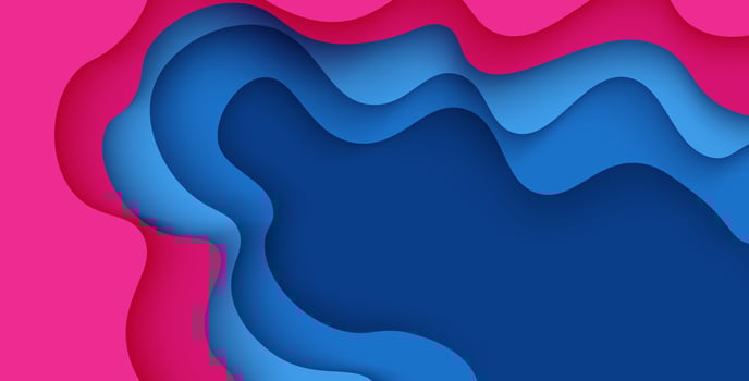 multi colored abstract pink and blue colorful wavy papercut overlap layers background. vector
