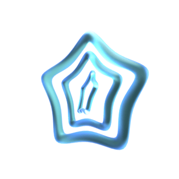 a blue star shaped object with a star shape png