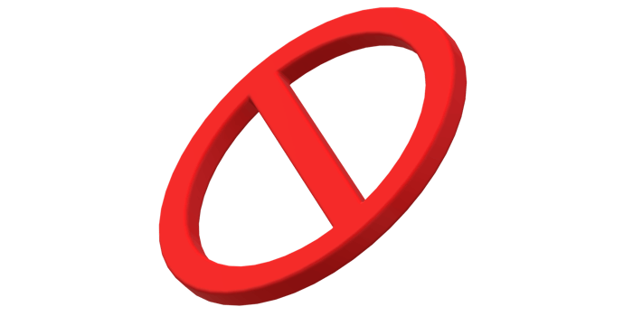 Warning Prohibited No Sign isolated on a Transparent Background png