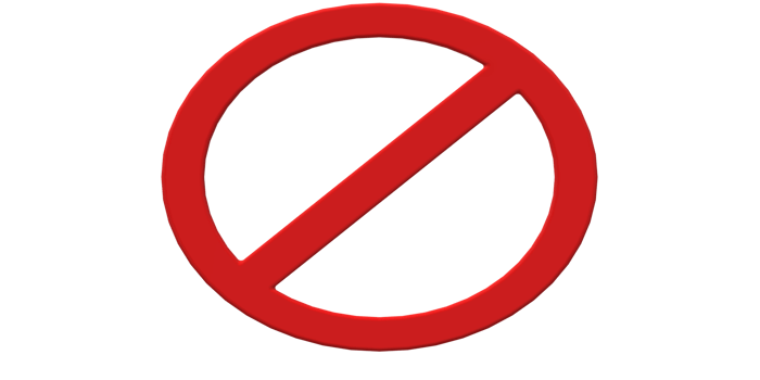 Circle Prohibited No Sign isolated on a Transparent Background png
