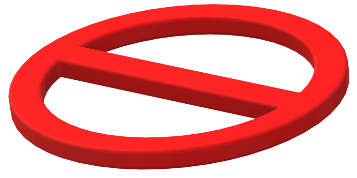 Forbidden No Sign isolated on a Transparent Background png