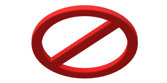Danger Prohibited No Sign isolated on a Transparent Background png