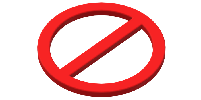 Restriction Prohibited No Sign isolated on a Transparent Background png