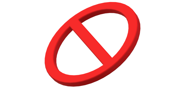 Danger Prohibited No Sign isolated on a Transparent Background png