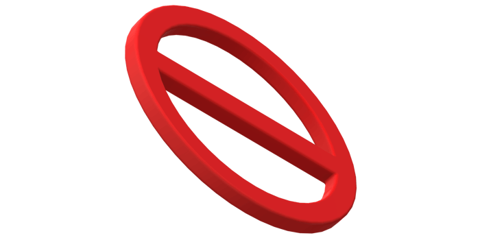 Ban Prohibited No Sign isolated on a Transparent Background png