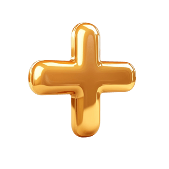 A gold cross png