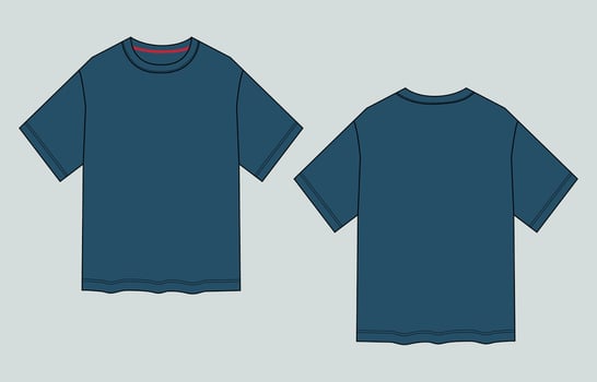 Blue t shirt template illustration vector