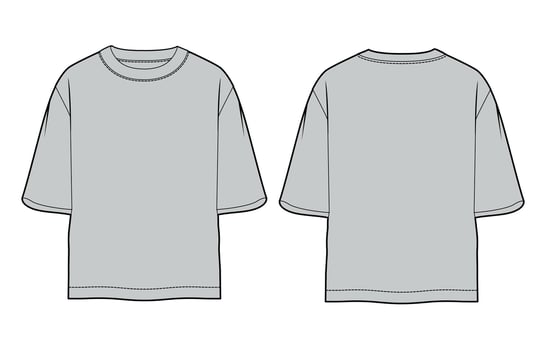 A gray t - shirt with a white background vector