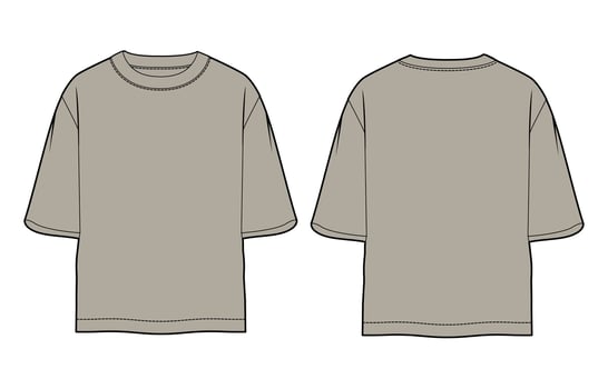 A t - shirt with a long sleeve and short sleeve vector