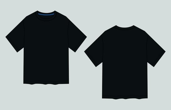Black t - shirt mockup template vector