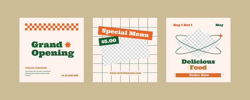 Food Social Media Layout vector