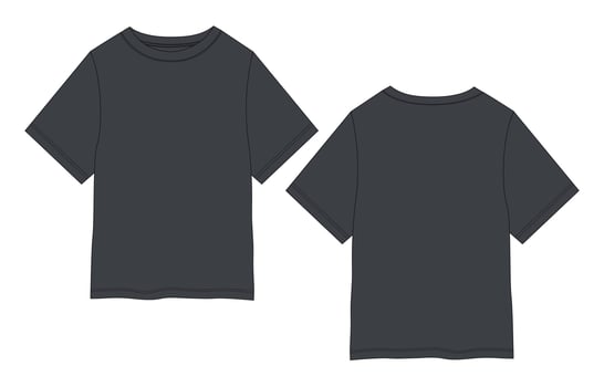 Two black t - shirts on a white background vector