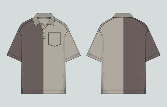 Men's polo shirt template vector