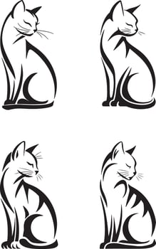 Cat art Set for Kids vector