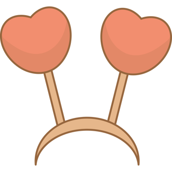 Headdress heart decoration png