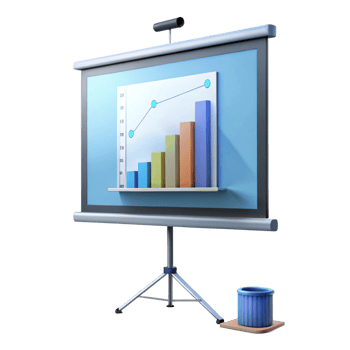 3D Render of a Presentation Screen Showing a png