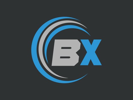Abstract Letter BX logo Design. BX Initial Logo design Monogram for business and company.BX logo, BX letter logo design. vector