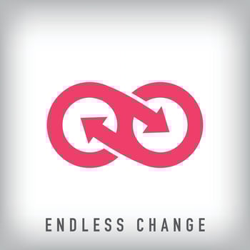 Unique endless arrows logo design. It has a linear design and flat style. flat style. suitable for company vector