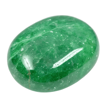 Vibrant green quartz gemstone isolated on the transparent background png