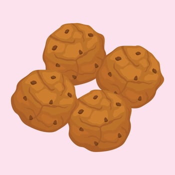 Palm sugar cookies icon traditional dessert from Indonesia vector