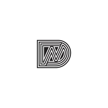 ND DN Letter Logo Design with a Minimalist Flair vector