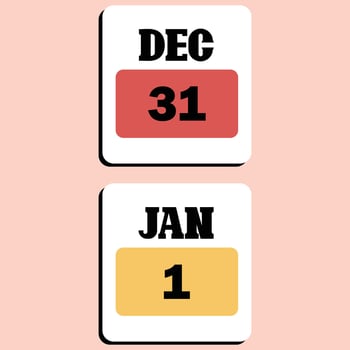 31 December And 1 January Calendar Illustration vector