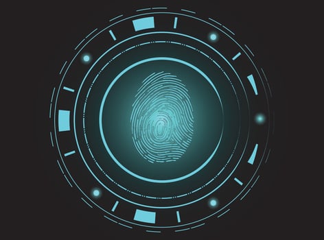 Biometric Aura Lock vector