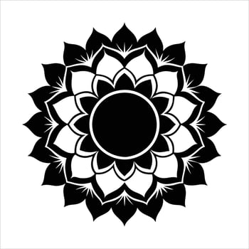 Elegant Flower Outline Border Art vector