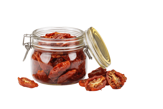 Sun dried tomatoes with glass jar benefits png