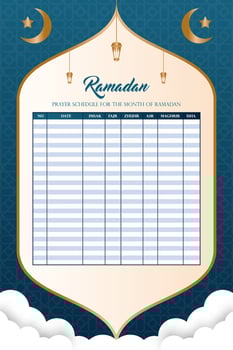 Ramadan prayer banner vector