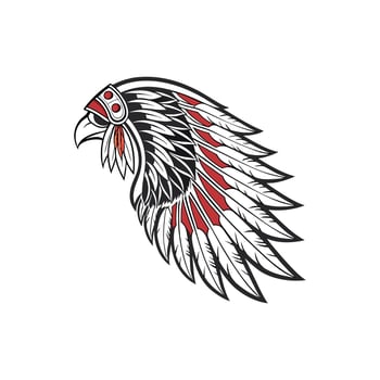 Native american indian headdress illustration vector