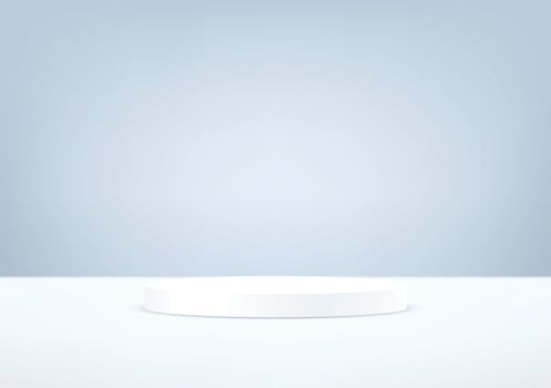 Gray background 3d with white podium. Product display presentation. Space for selling products on the website. illustration. vector