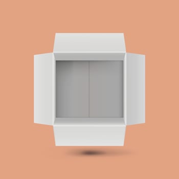 White Paper carton Box top view Mockup Design Background vector