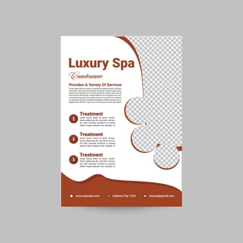 Modern spa flyer template with lovely style vector