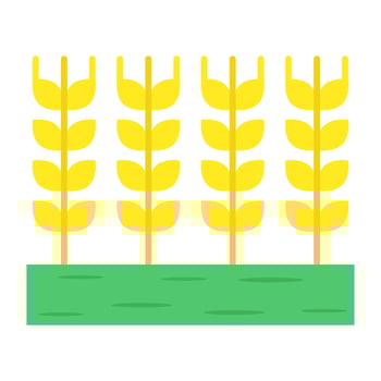 A colored design icon of crop vector