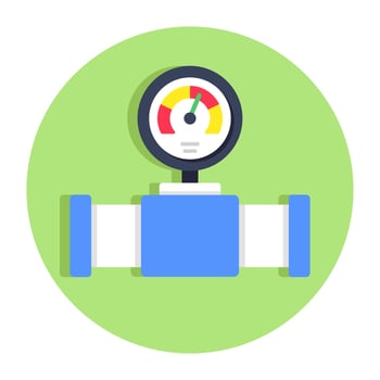 A flat design icon of pipeline vector