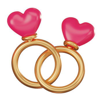 3D render, Eternal Love of Engagement Ring for Valentine's Day. Icon Illustration png