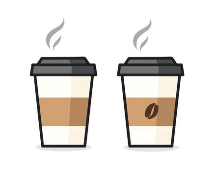 Paper coffee cup vector