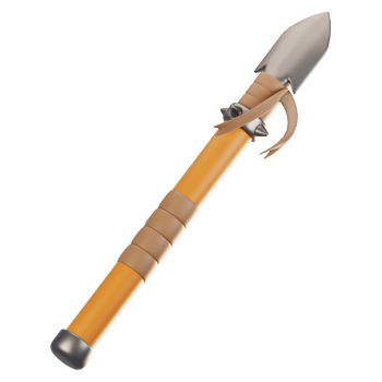 3d rendering adventure game icon concept. 3d render spear icon png