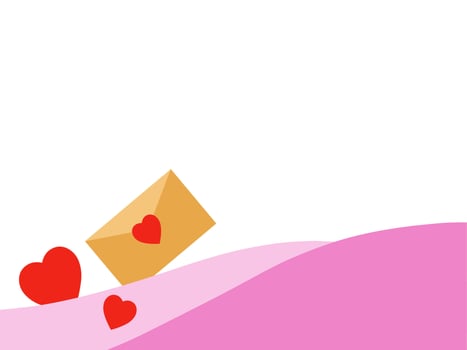 Heart Envelope Valentine Day Illustration vector