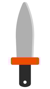 Knife flat icon isolated on white background. vector